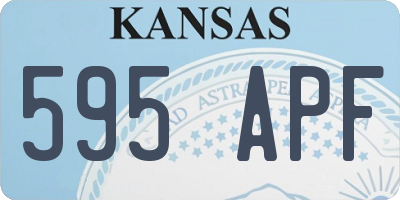 KS license plate 595APF