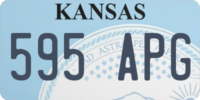 KS license plate 595APG