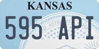KS license plate 595API