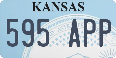 KS license plate 595APP