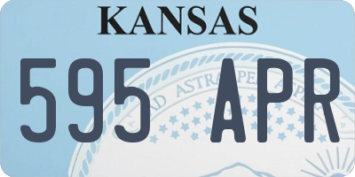 KS license plate 595APR