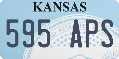 KS license plate 595APS