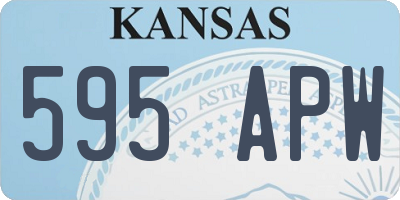 KS license plate 595APW