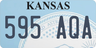KS license plate 595AQA