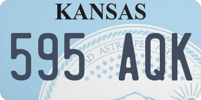 KS license plate 595AQK