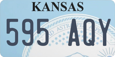 KS license plate 595AQY