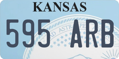 KS license plate 595ARB