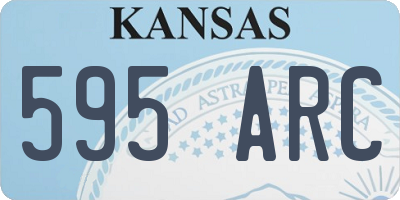 KS license plate 595ARC