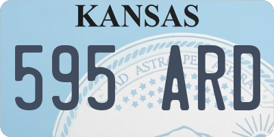 KS license plate 595ARD