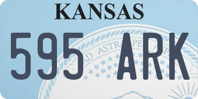 KS license plate 595ARK