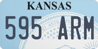 KS license plate 595ARM