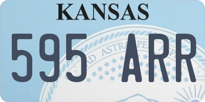 KS license plate 595ARR