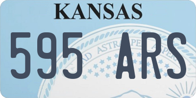 KS license plate 595ARS