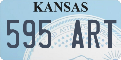 KS license plate 595ART