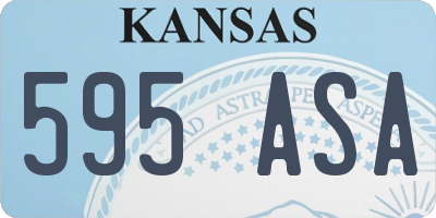 KS license plate 595ASA