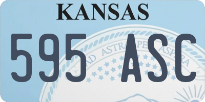 KS license plate 595ASC