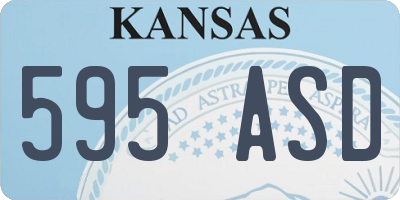 KS license plate 595ASD