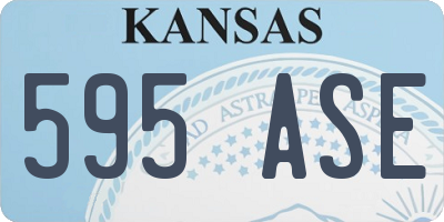 KS license plate 595ASE