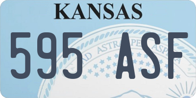 KS license plate 595ASF