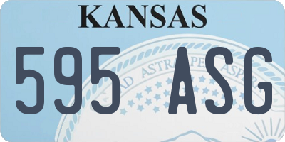 KS license plate 595ASG