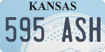 KS license plate 595ASH