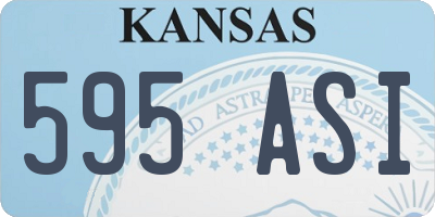 KS license plate 595ASI