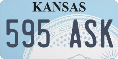 KS license plate 595ASK