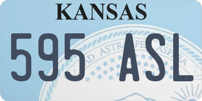 KS license plate 595ASL