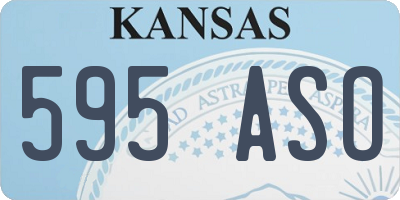 KS license plate 595ASO