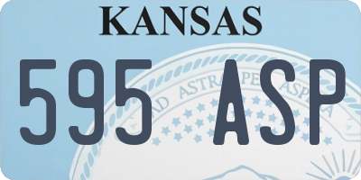 KS license plate 595ASP