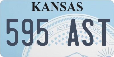KS license plate 595AST