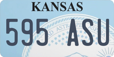 KS license plate 595ASU