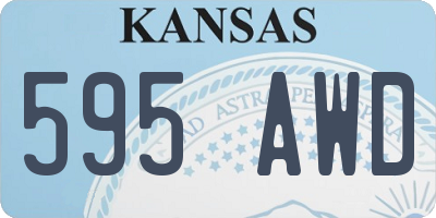KS license plate 595AWD