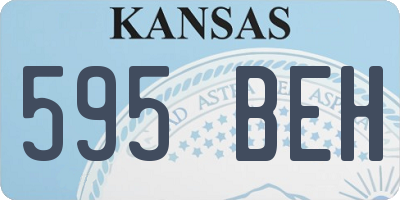 KS license plate 595BEH