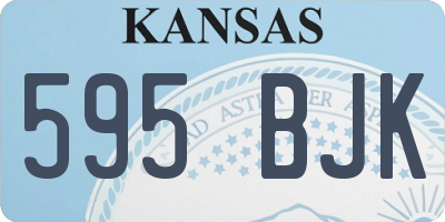 KS license plate 595BJK