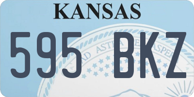 KS license plate 595BKZ