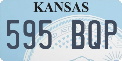 KS license plate 595BQP