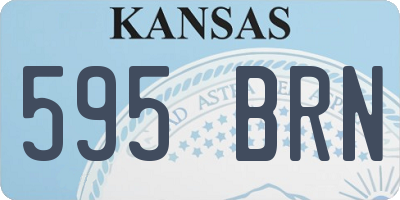 KS license plate 595BRN