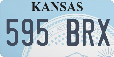 KS license plate 595BRX