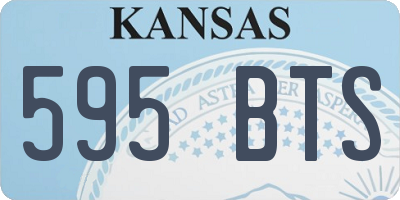KS license plate 595BTS