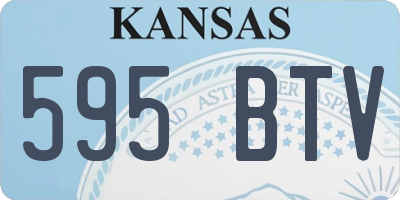 KS license plate 595BTV