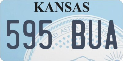 KS license plate 595BUA