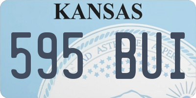 KS license plate 595BUI