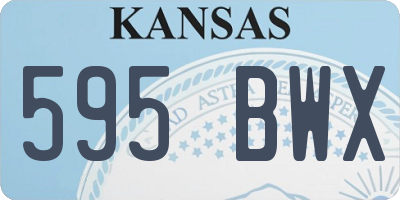 KS license plate 595BWX