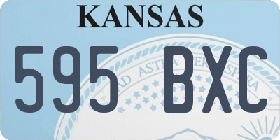 KS license plate 595BXC