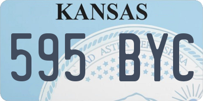 KS license plate 595BYC