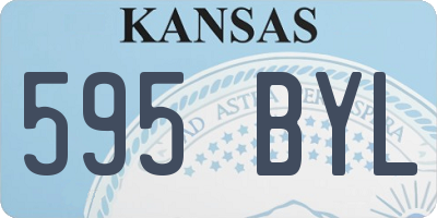KS license plate 595BYL