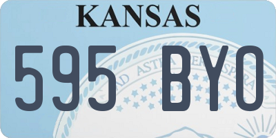 KS license plate 595BYO