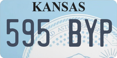 KS license plate 595BYP