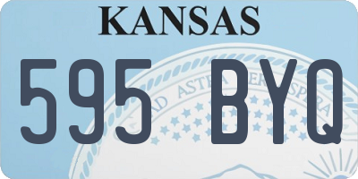 KS license plate 595BYQ